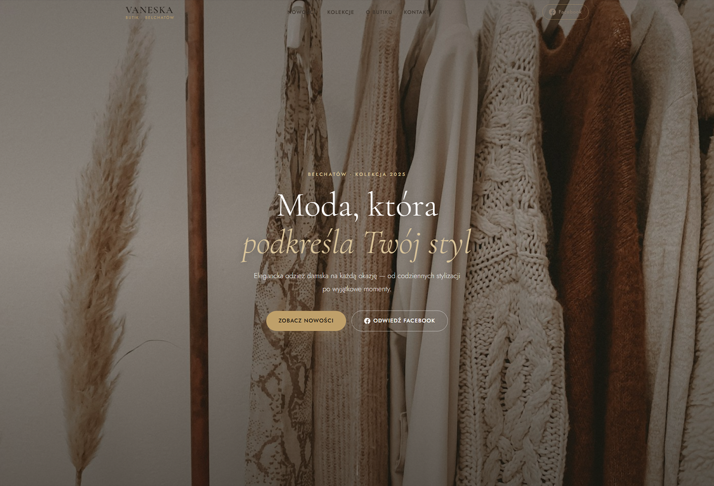 Homepage preview of vaneskabutik.pl